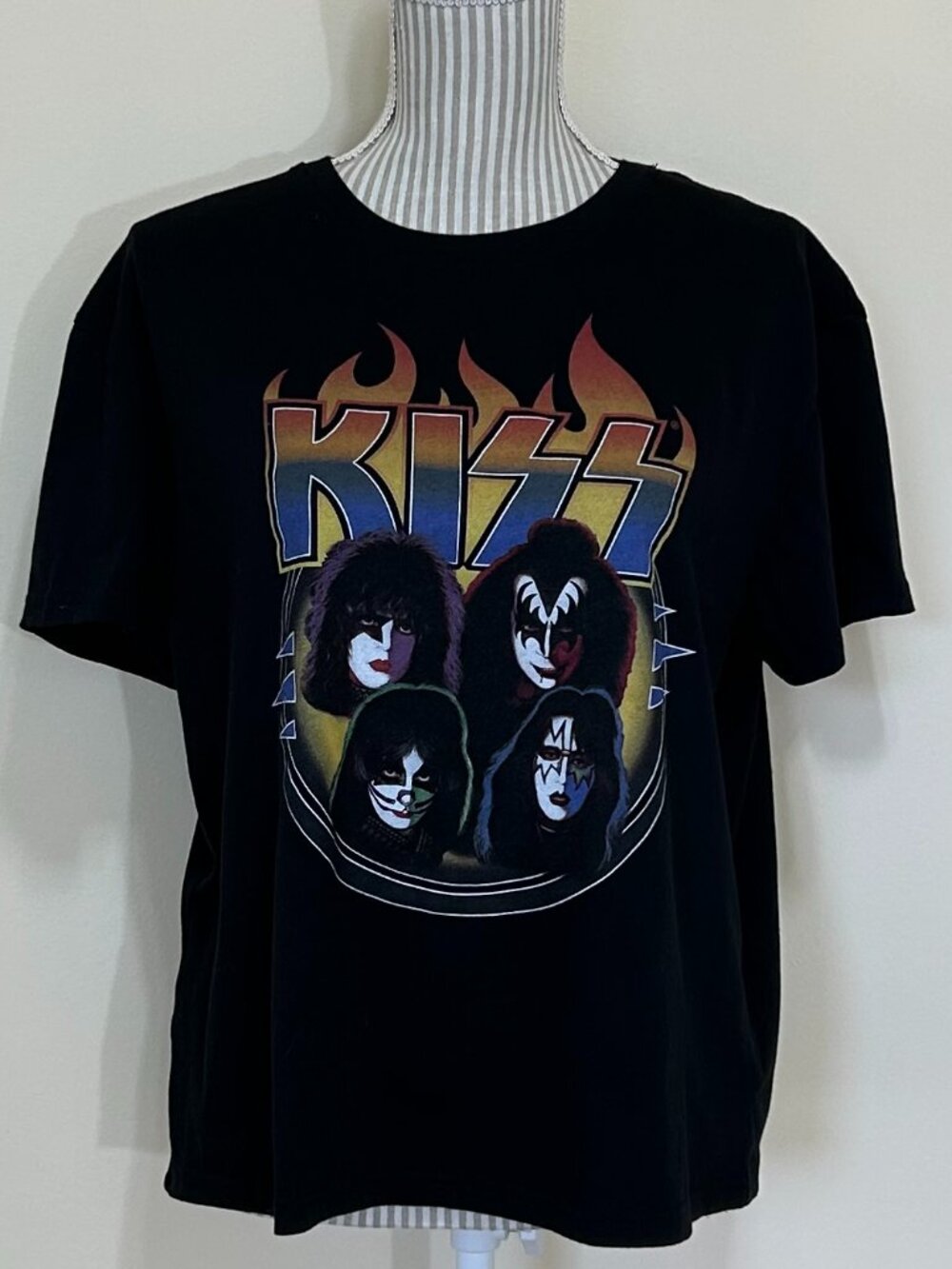 KIZZ Short Sleeve T-Shirt with Logo Graphic Black Size XL